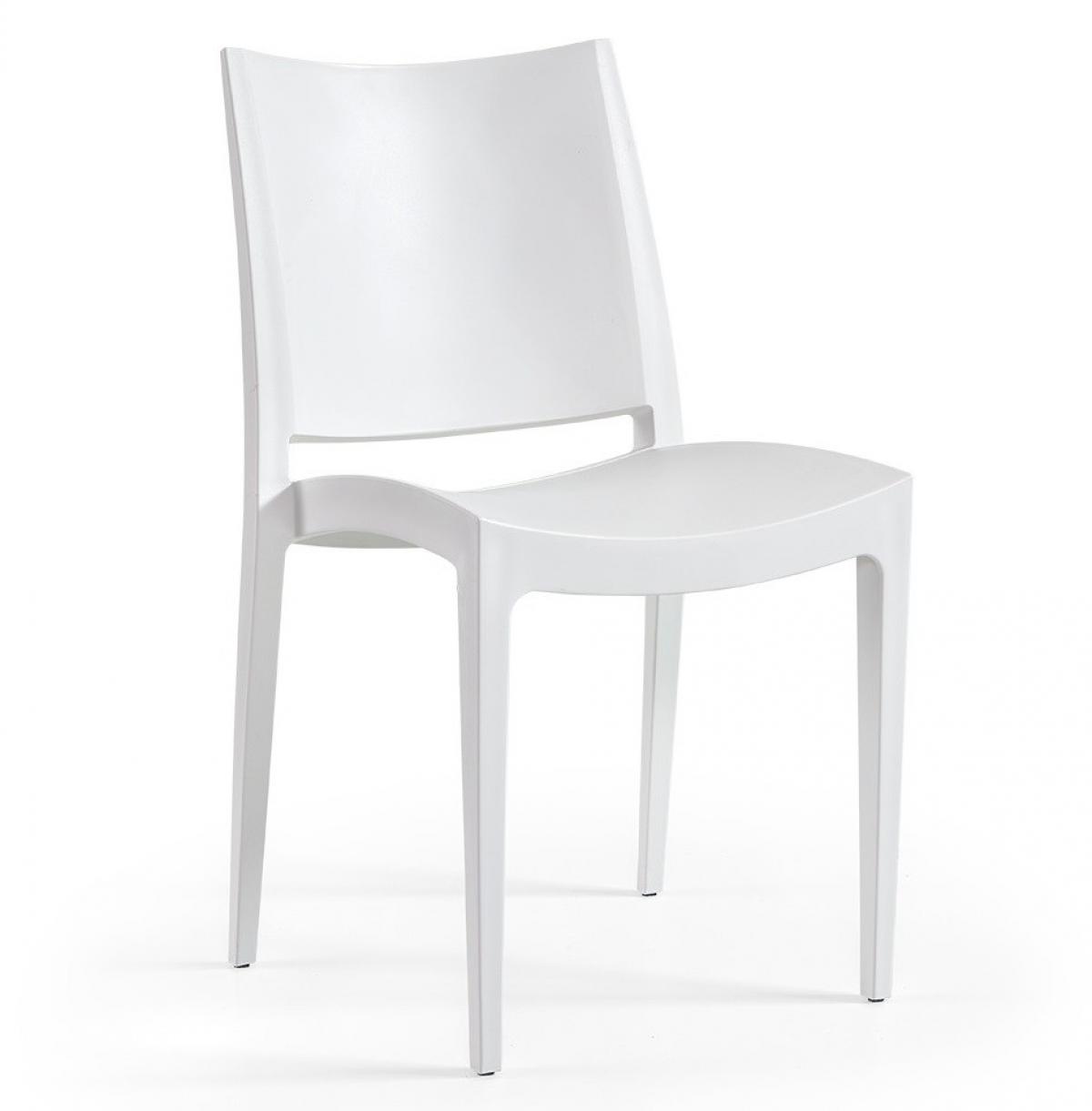 Silla BEYBE, apilable,  polipropileno blanco