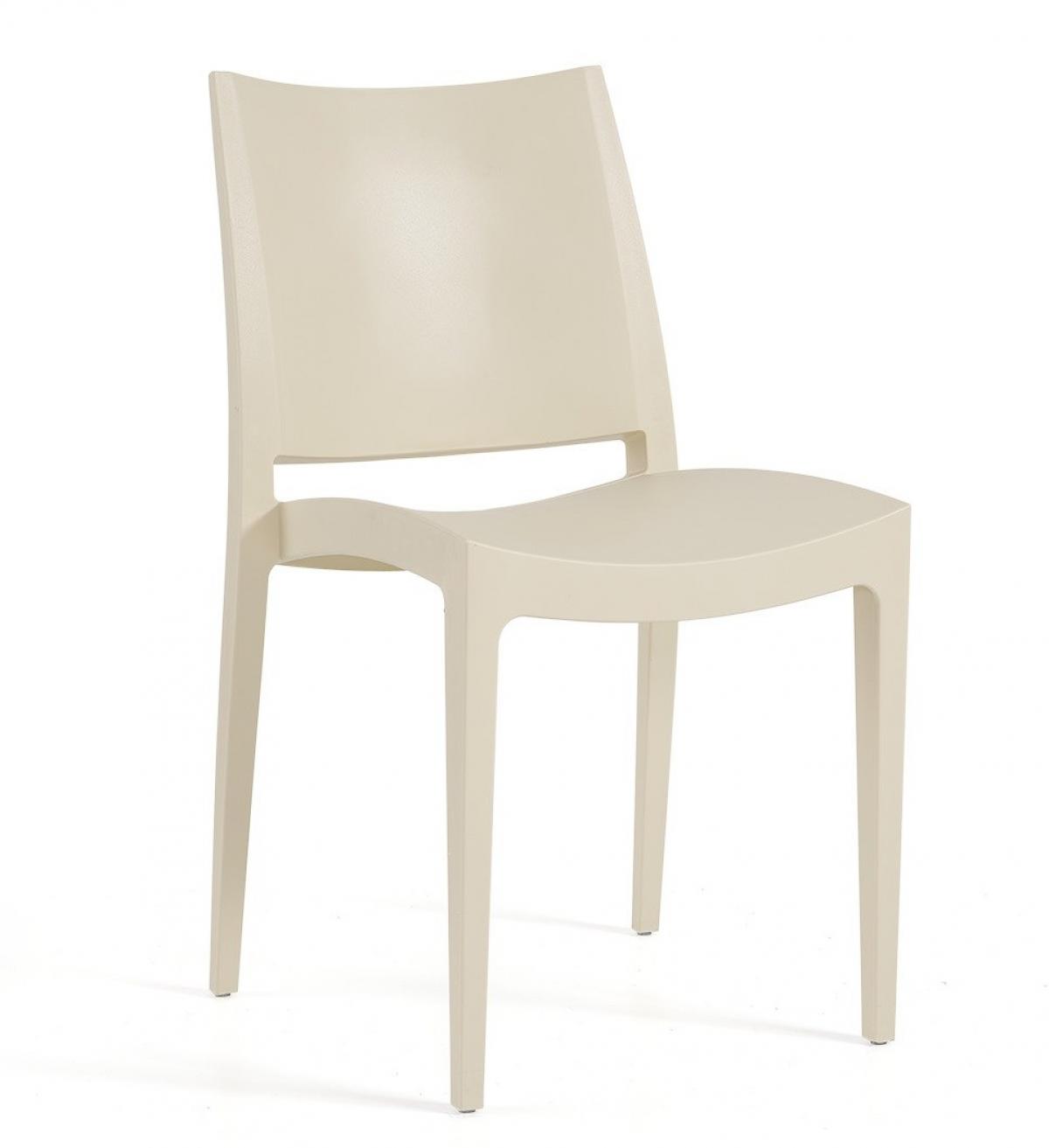 Silla BEYBE, apilable,  polipropileno beige