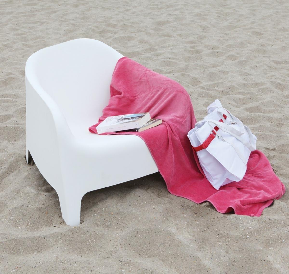 Sillón SUNNY BIG, apilable,  polipropileno blanco