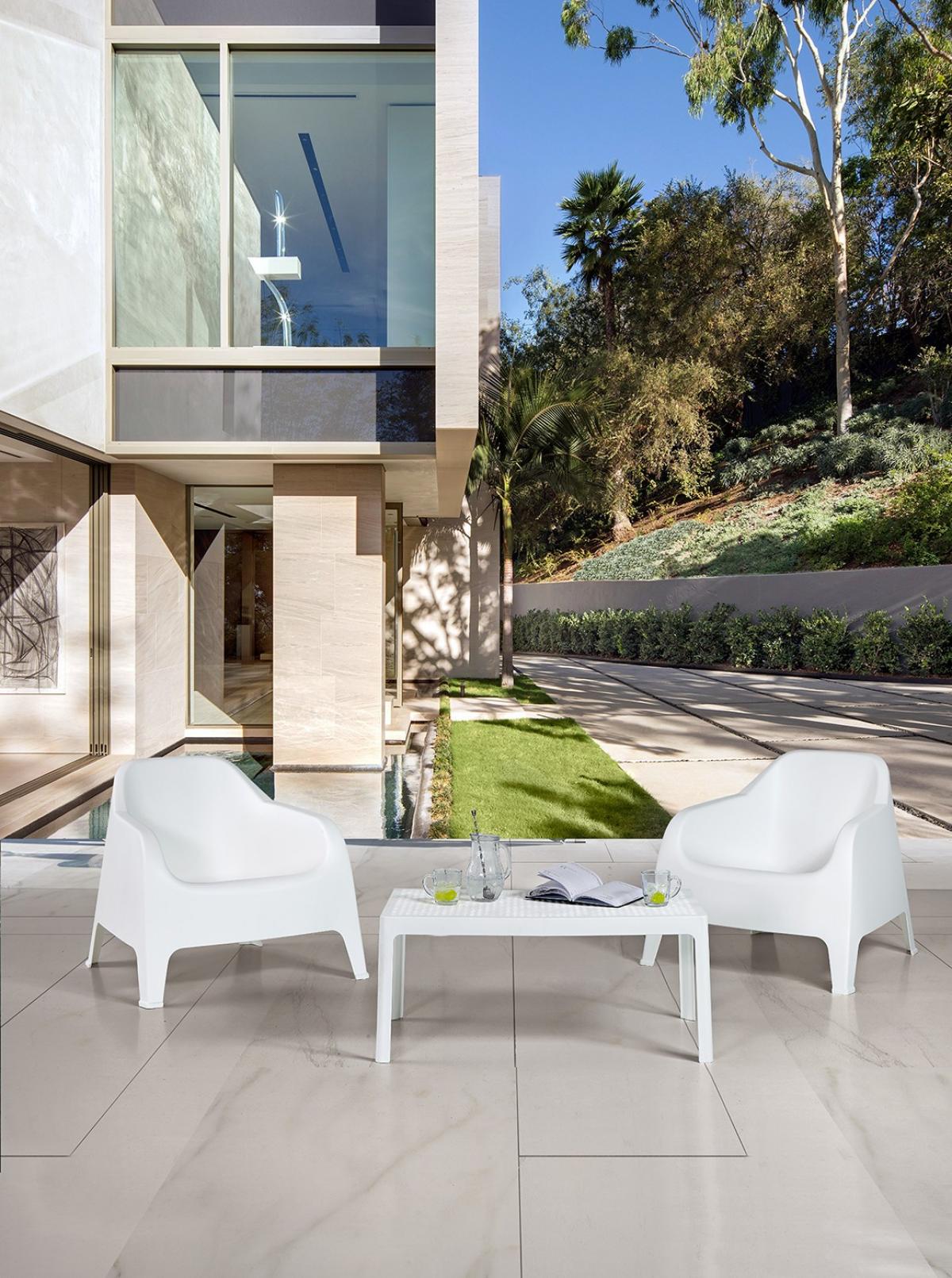 Sillón SUNNY BIG, apilable,  polipropileno blanco
