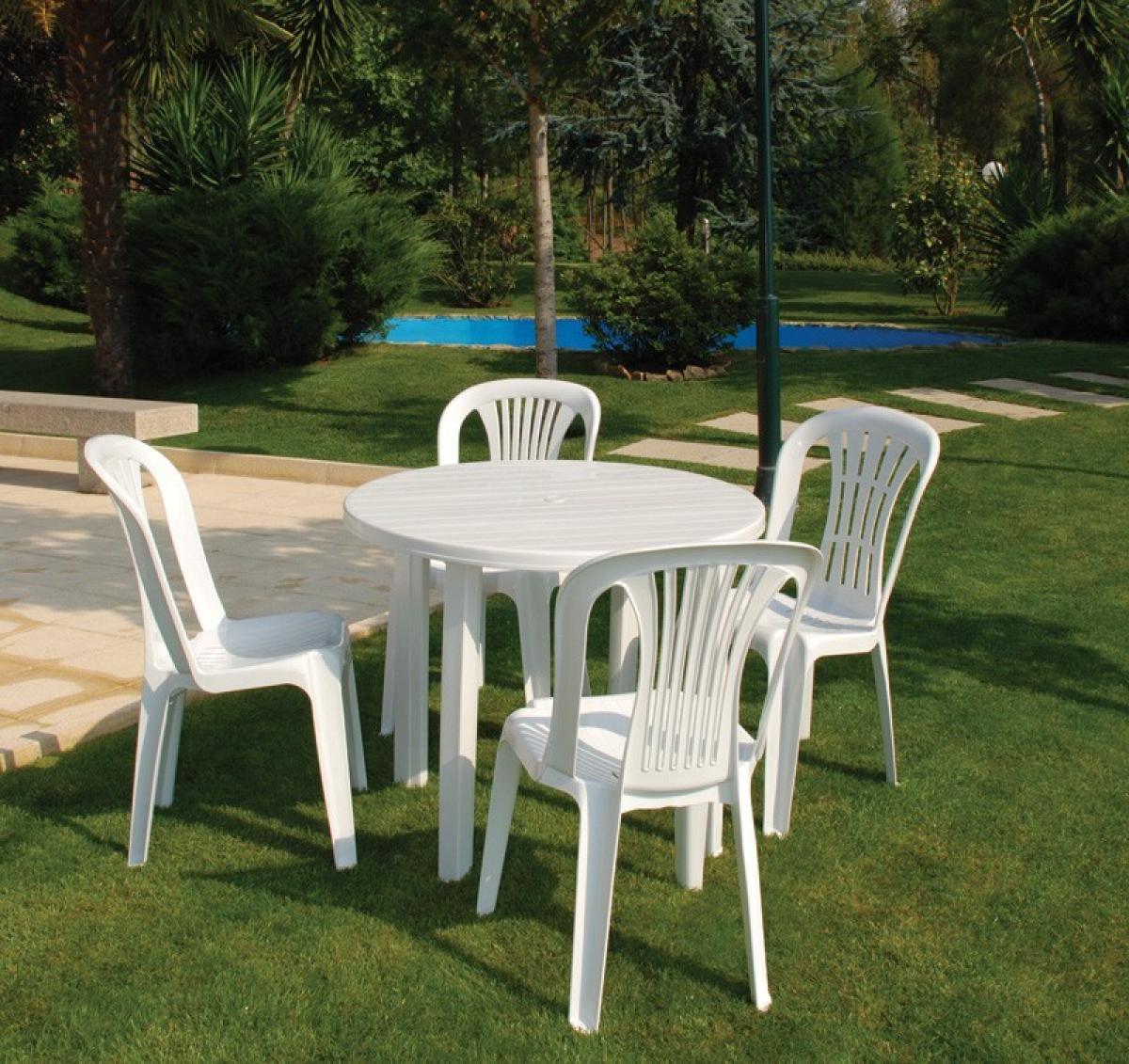 Silla CANARIAS, monoblock, apilable, blanco