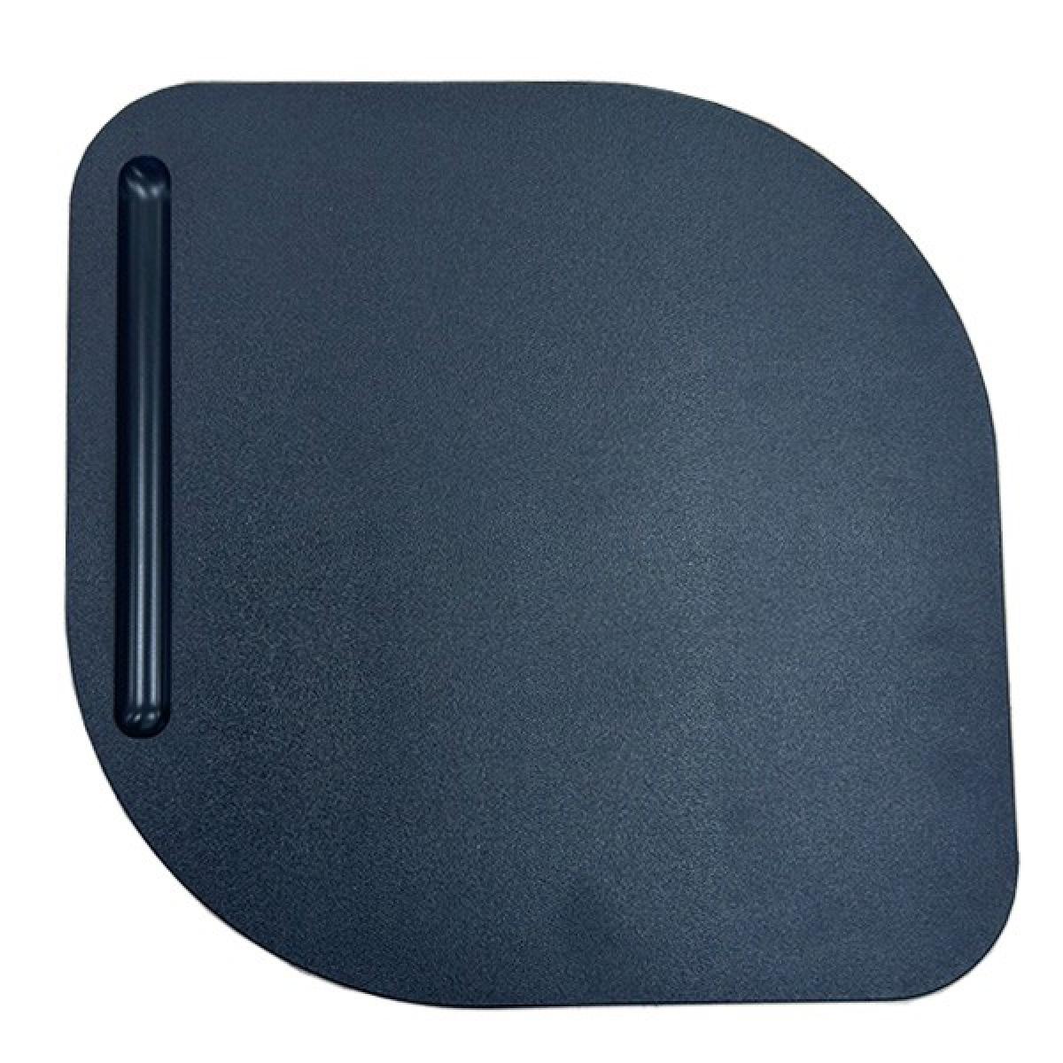 Silla NIZA NEW AM, brazo pala a derecha, chasis negro, tapizado azul