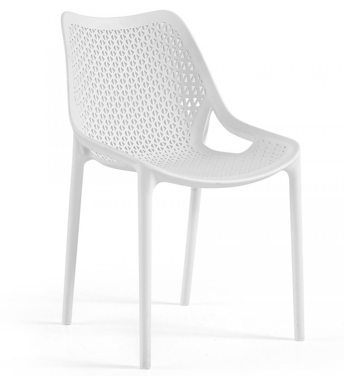 Silla BILL, apilable,  polipropileno blanco