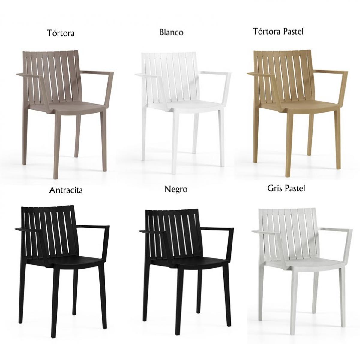 Sillón CHOPIN, apilable,  polipropileno blanco