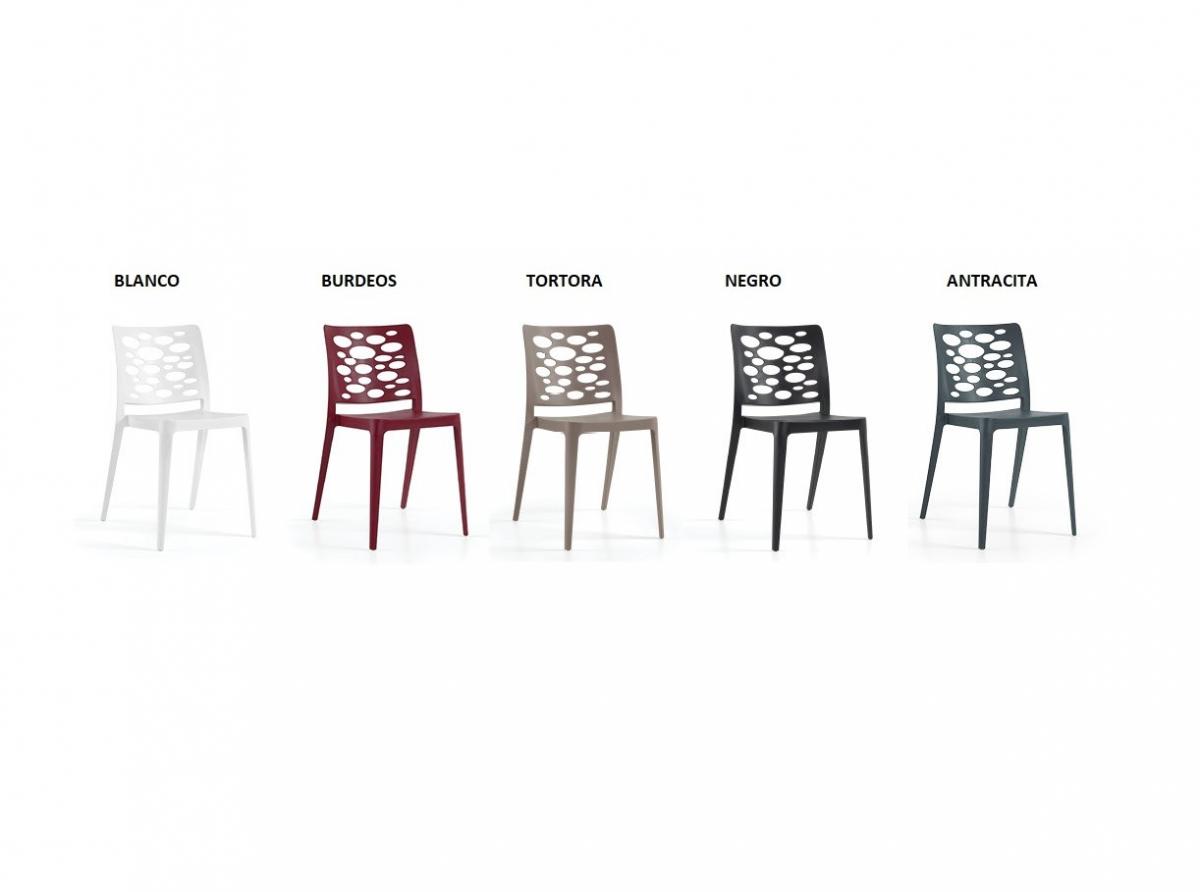 Silla VENECIA, apilable,  polipropileno blanco