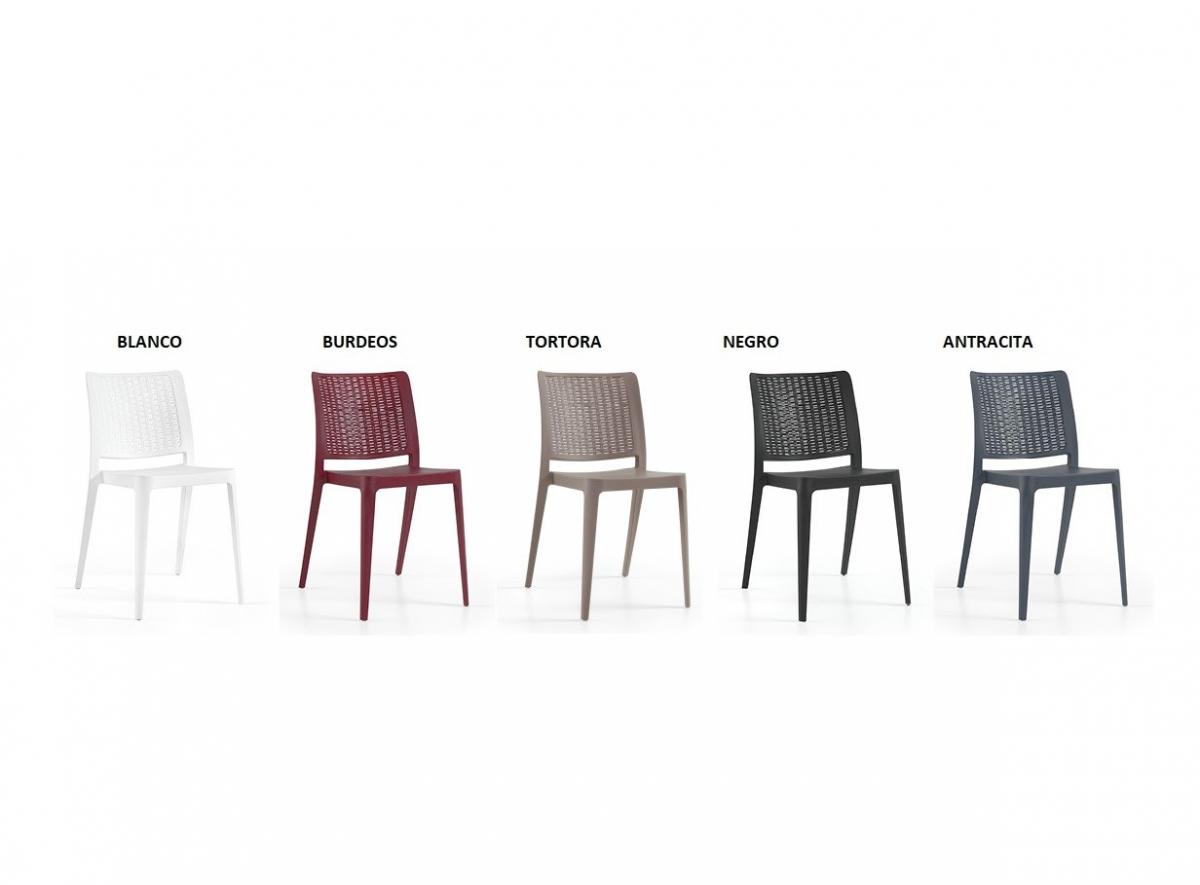 Silla JOHN, apilable,  polipropileno blanco