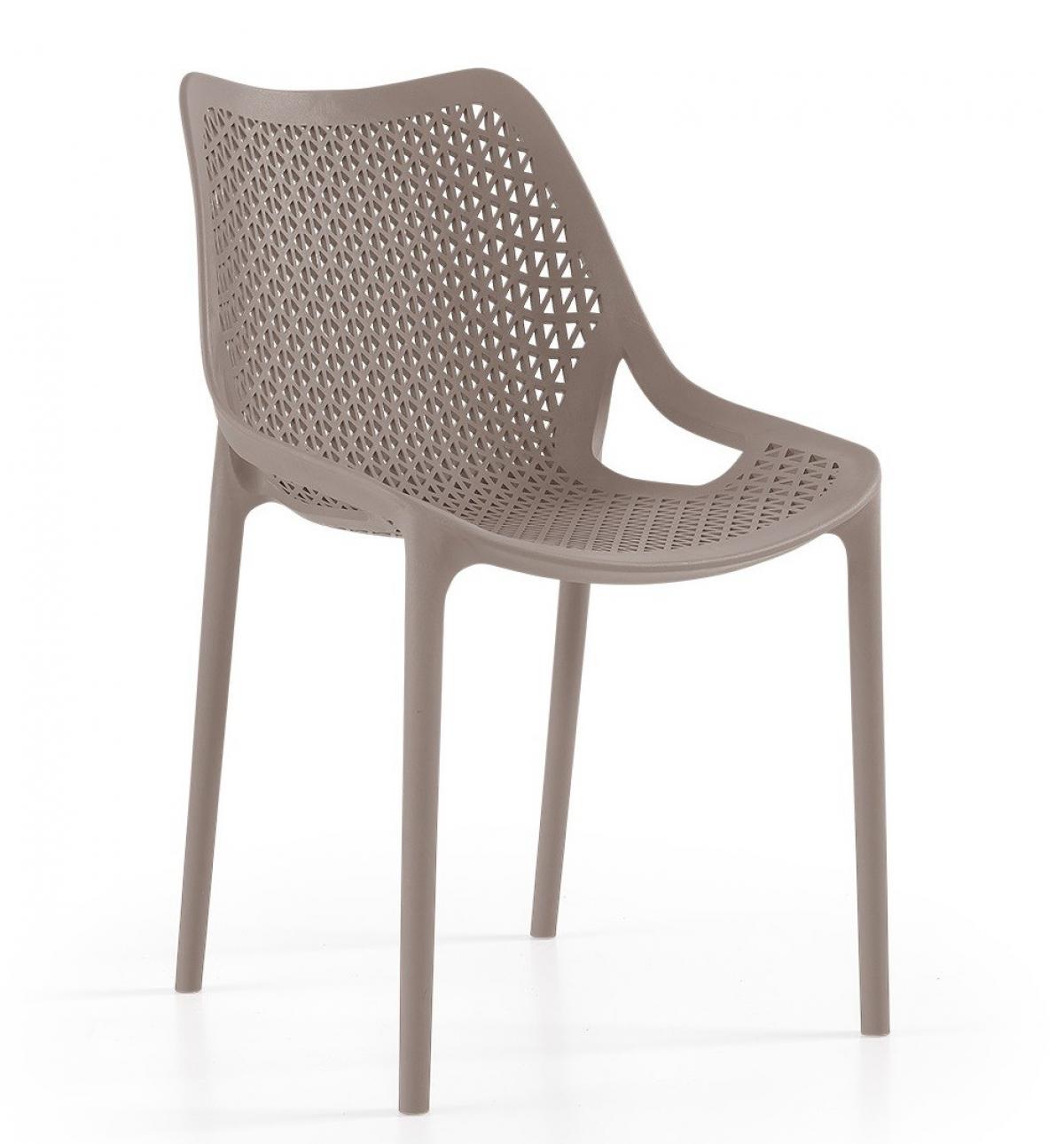 Silla BILL, apilable,  polipropileno tórtora
