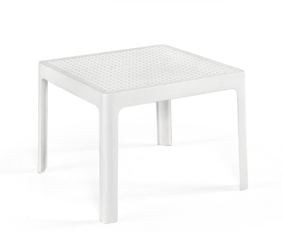 Mesa BILL, baja, polipropileno blanco, 50 x 50 cms