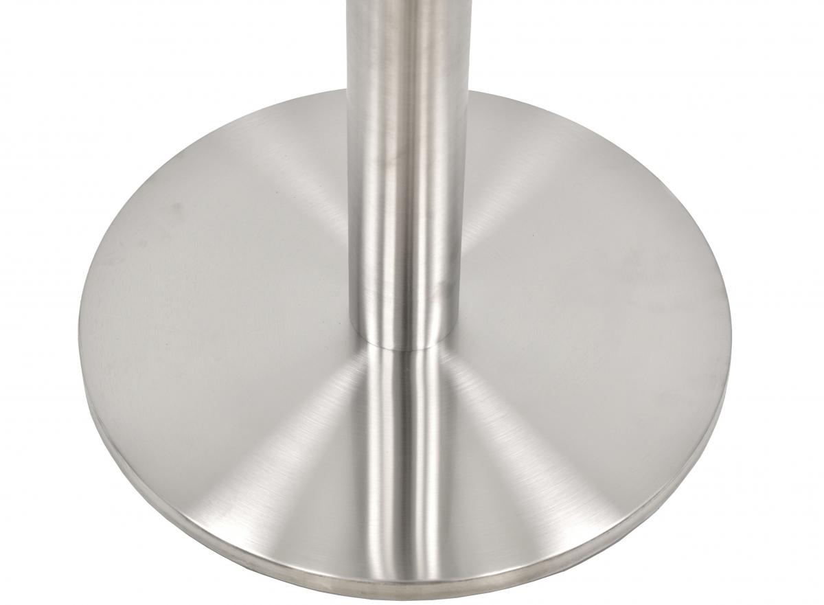Base de mesa BENAGIL, alta, acero inoxidable, base 45 cms de diámetro, altura 110 cms
