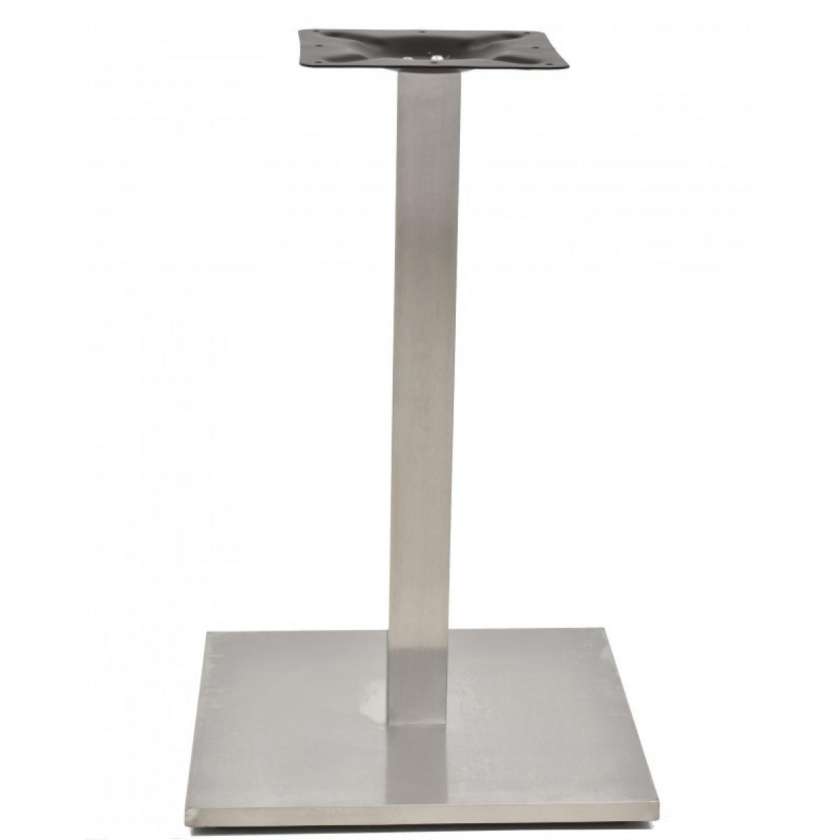 Base de mesa IPANEMA, acero inoxidable, base de 45 x 45 cms, altura 72 cms