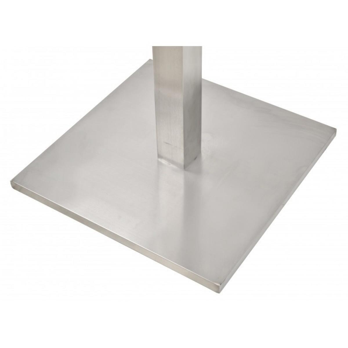 Base de mesa IPANEMA, alta, acero inoxidable, base de 45 x 45 cms, altura 110 cms