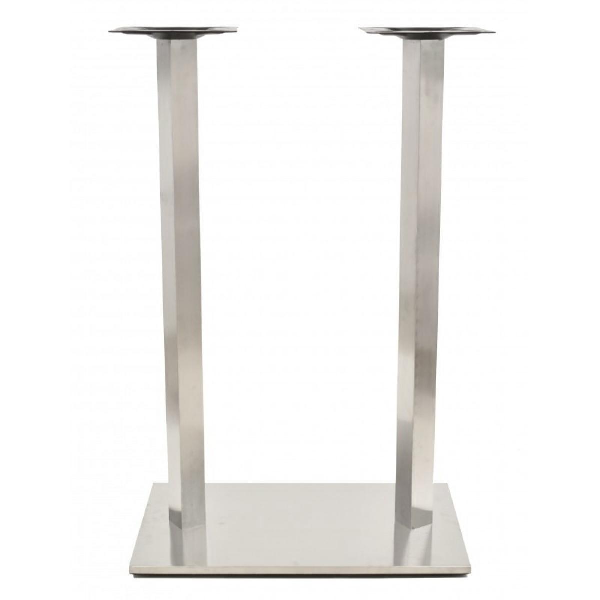 Base de mesa IPANEMA, alta, acero inoxidable, base de 70 x 40 cms, altura 110 cms