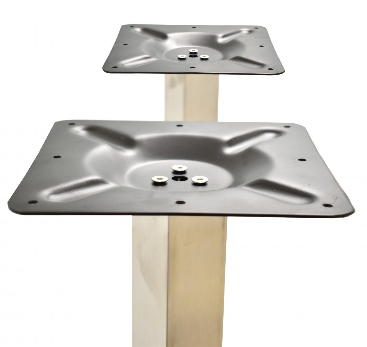 Base de mesa IPANEMA, alta, acero inoxidable, base de 70 x 40 cms, altura 110 cms
