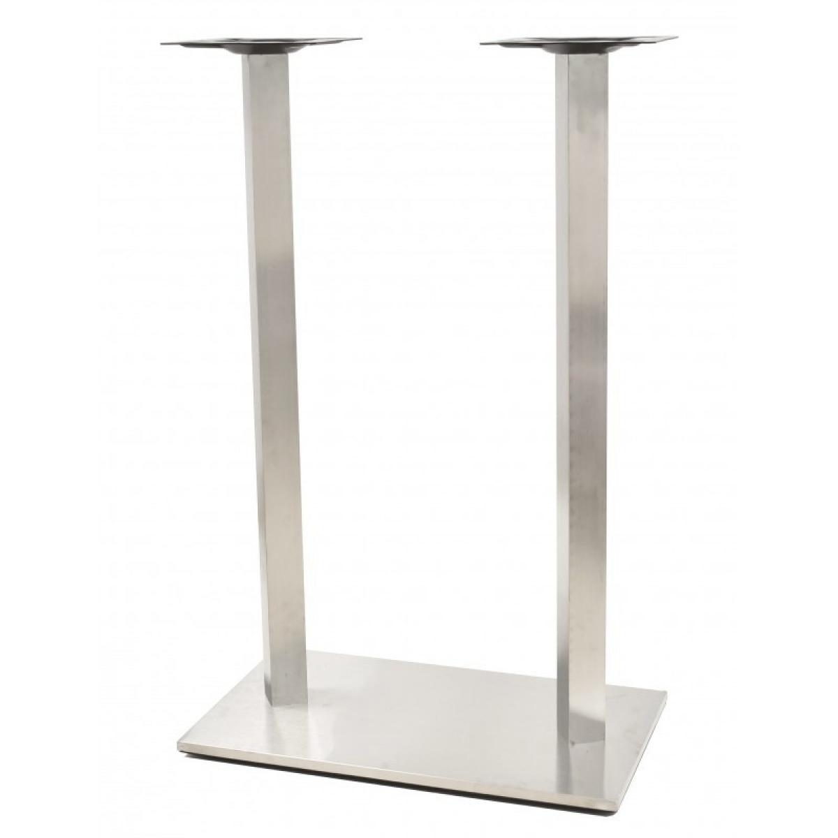 Base de mesa IPANEMA, alta, acero inoxidable, base de 70 x 40 cms, altura 110 cms