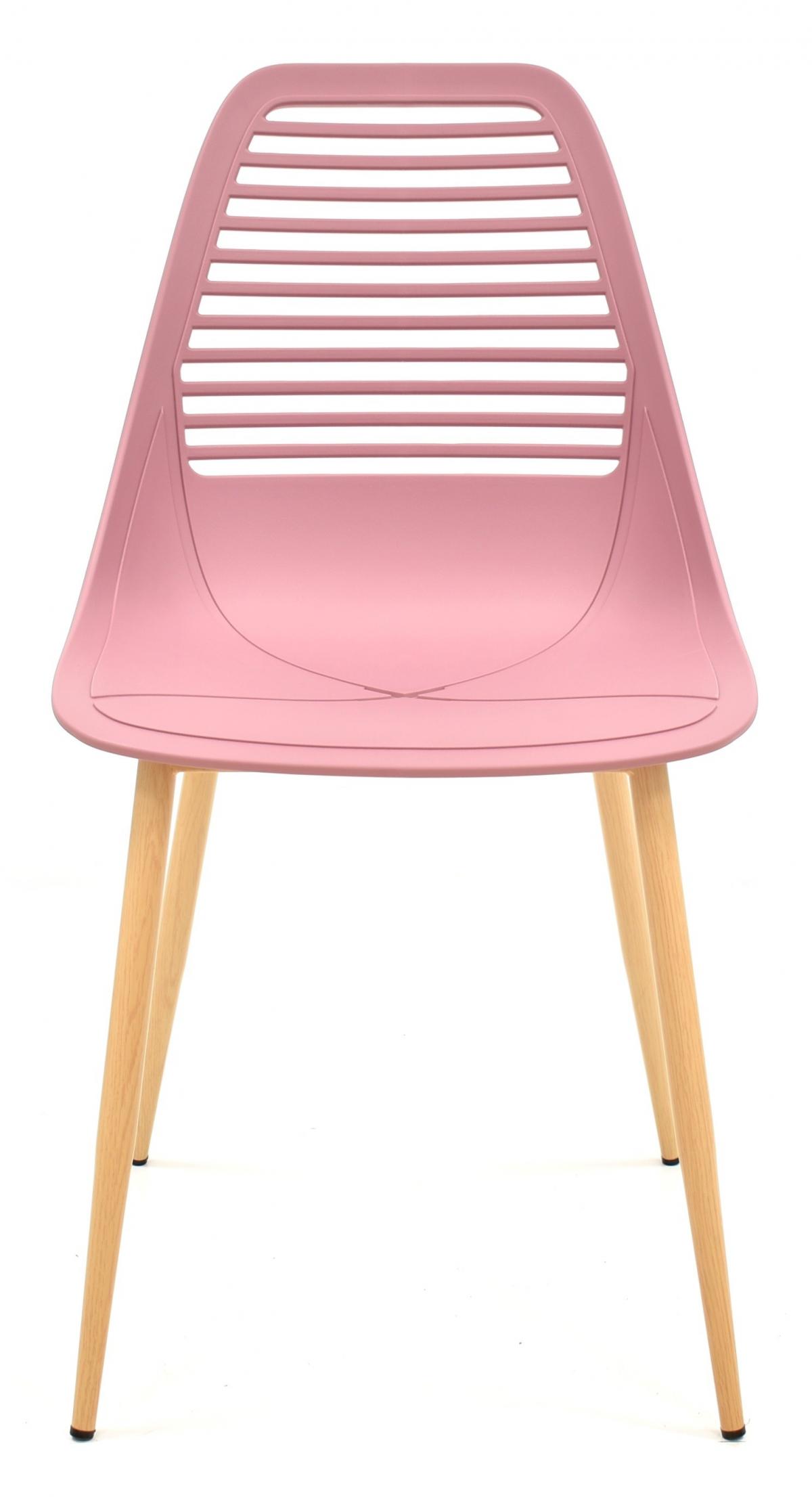 Silla UNCIBAY, metal, polipropileno rosa oscuro