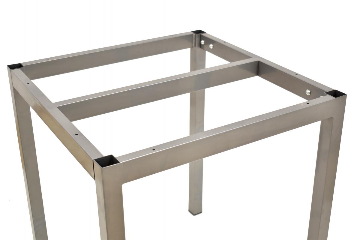 Base de mesa LIRIO, metal, gris plata, 65 x 65 cms, altura 72 cms, para tableros de 70 x 70 cms