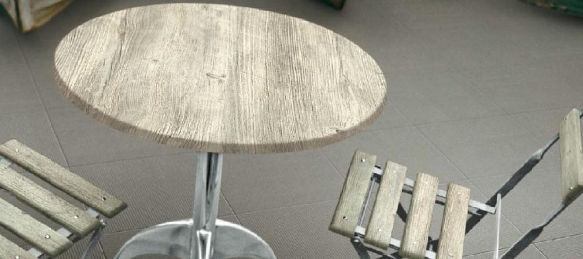 Tablero de mesa Werzalit-Sm, PONDEROSA BLANCO 178, 60 cms de diámetro.