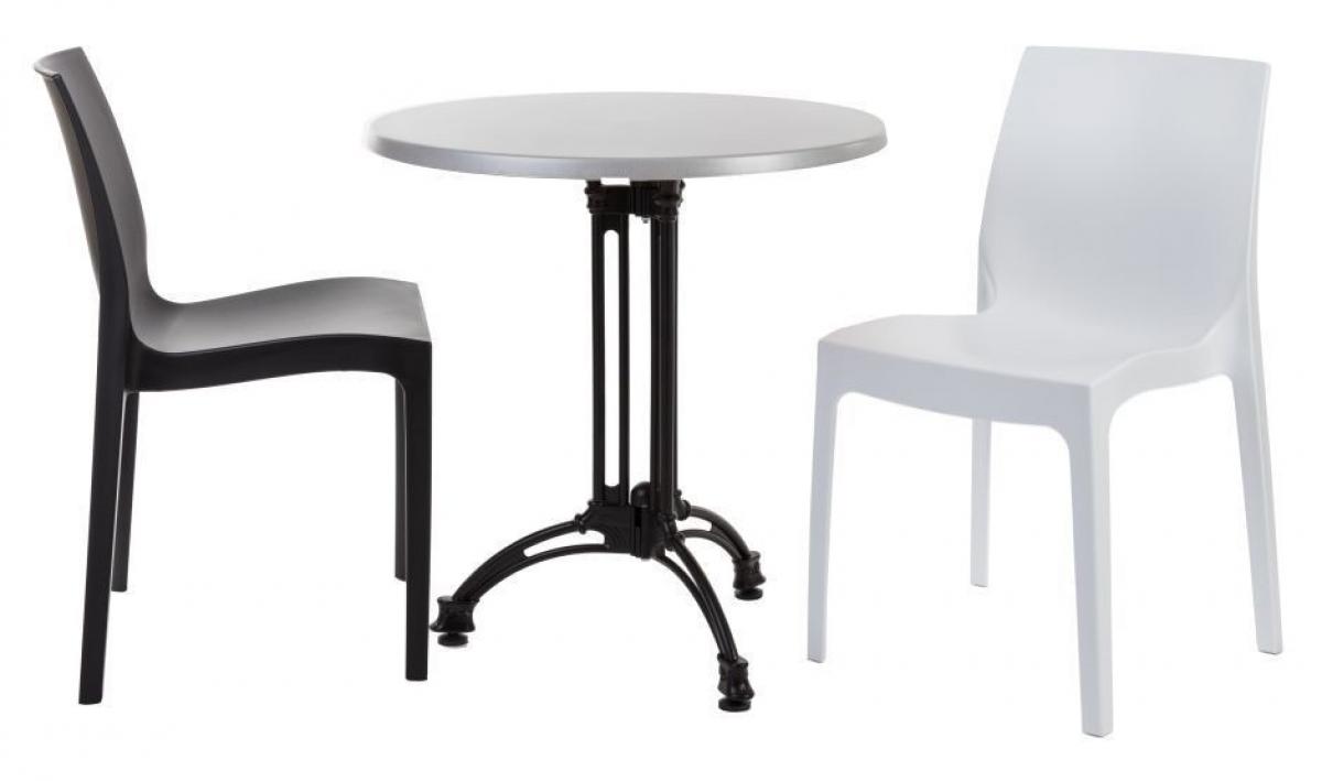 Base de mesa EIFFEL NEW, aluminio, 3 pies, negra, altura 70 cms