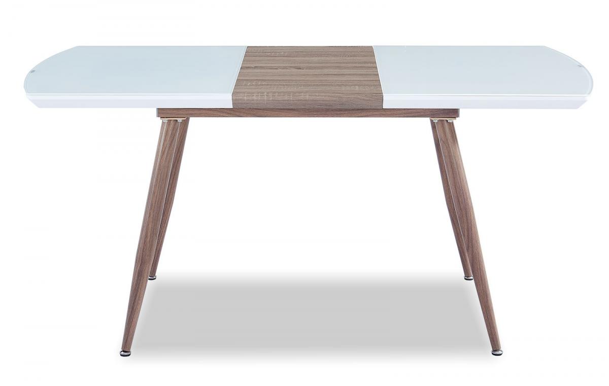 Mesa SOHAIL, extensible, metal, madera, cristal,140 ~ 180x80 cms