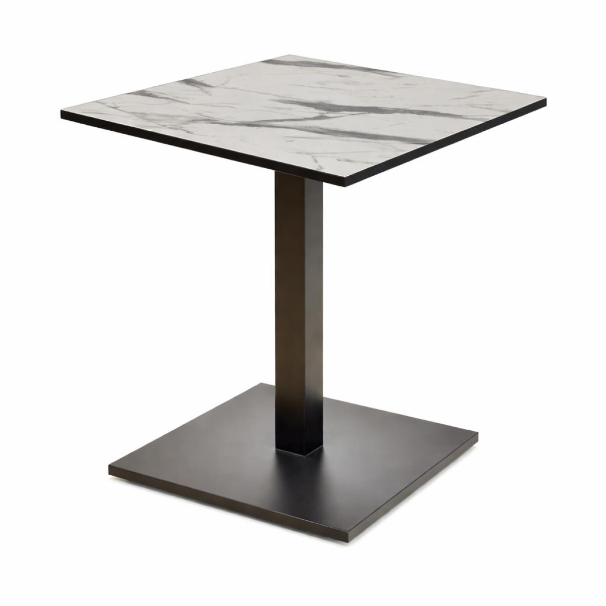 Base de mesa BEVERLY, tubo cuadrado, negra, base de 45 x 45 cms, altura 72 cms