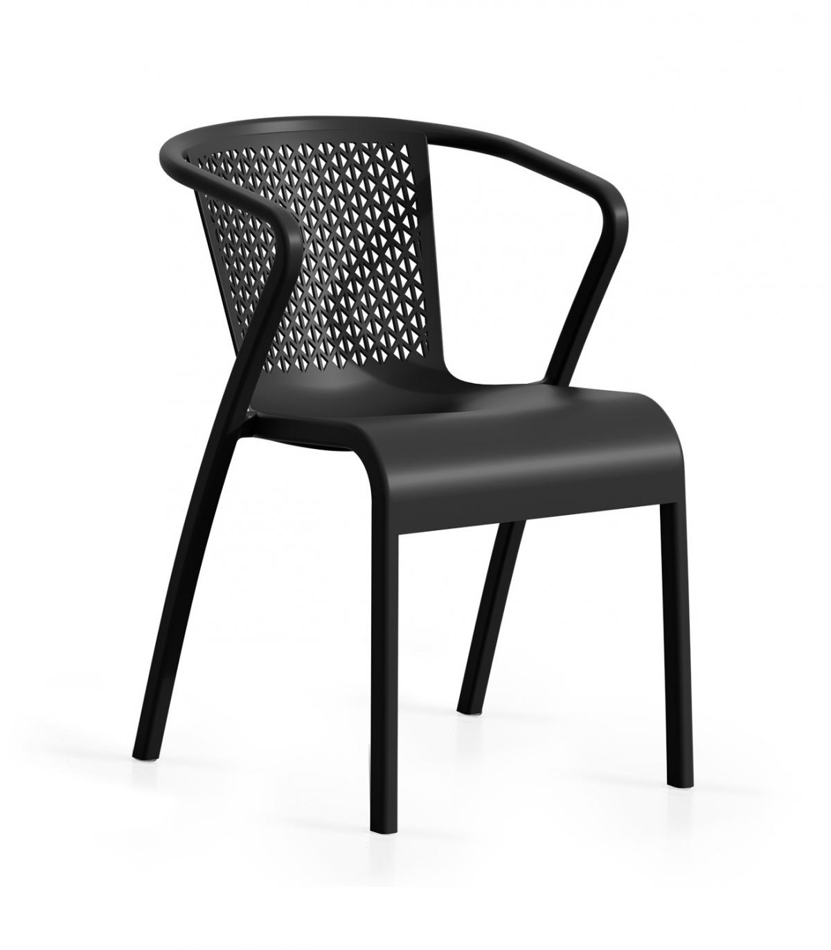 Sillón TUI, apilable,  polipropileno blanco