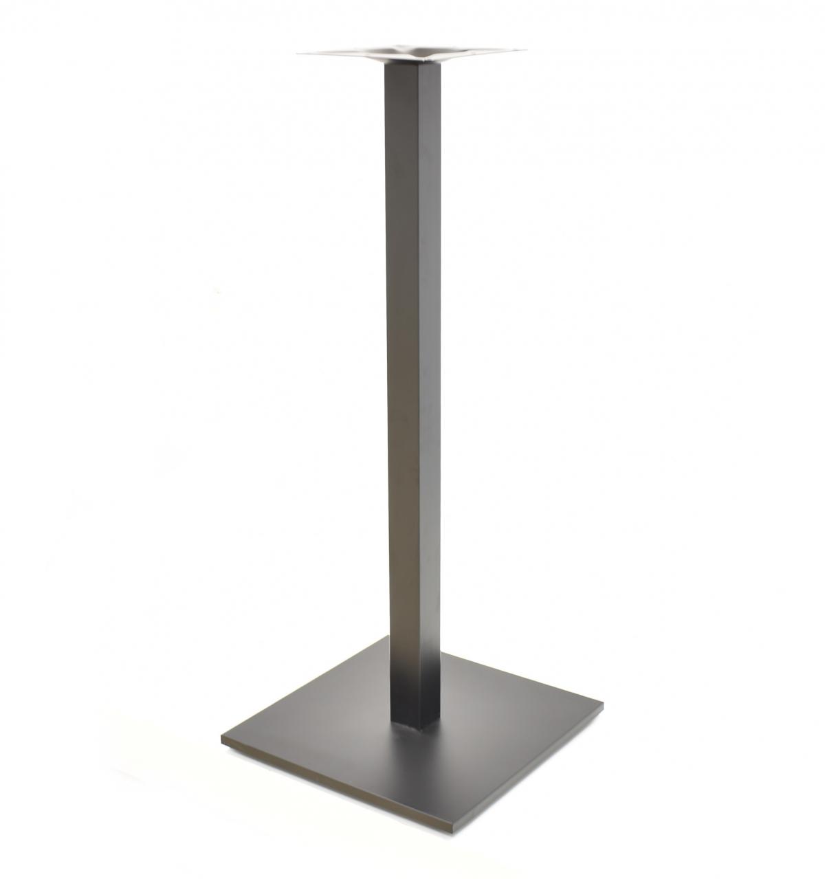 Base de mesa BEVERLY, alta, tubo cuadrado, negra, base de 45 x 45 cms, altura 110 cms