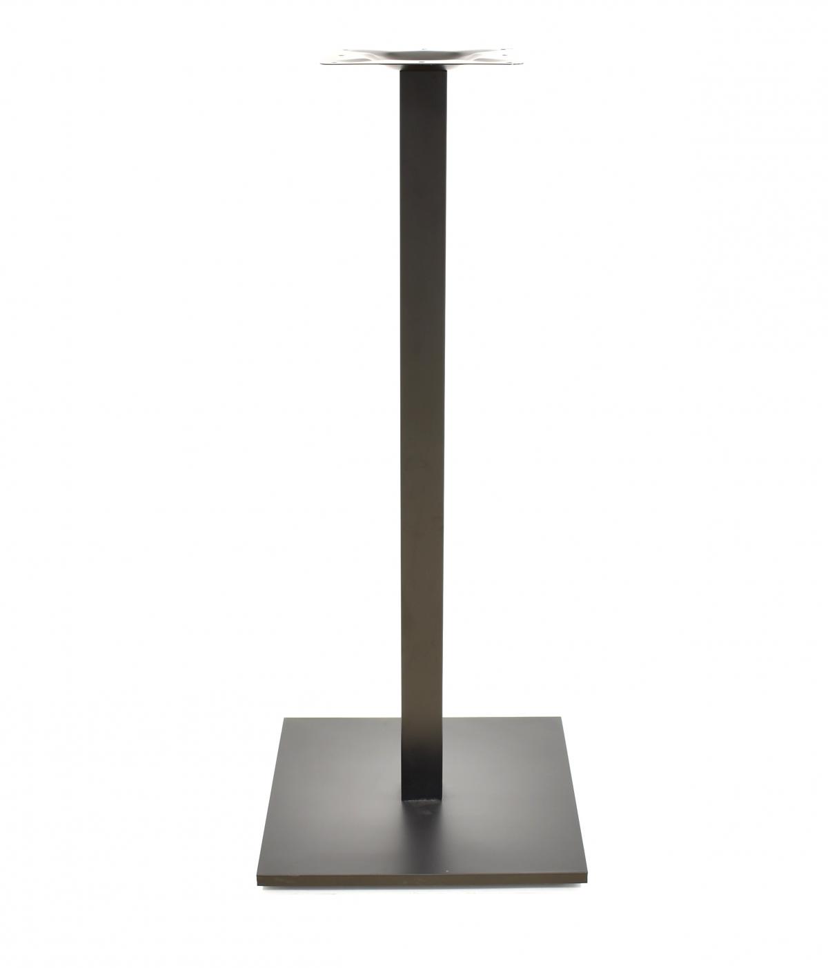 Base de mesa BEVERLY, alta, tubo cuadrado, negra, base de 45 x 45 cms, altura 110 cms