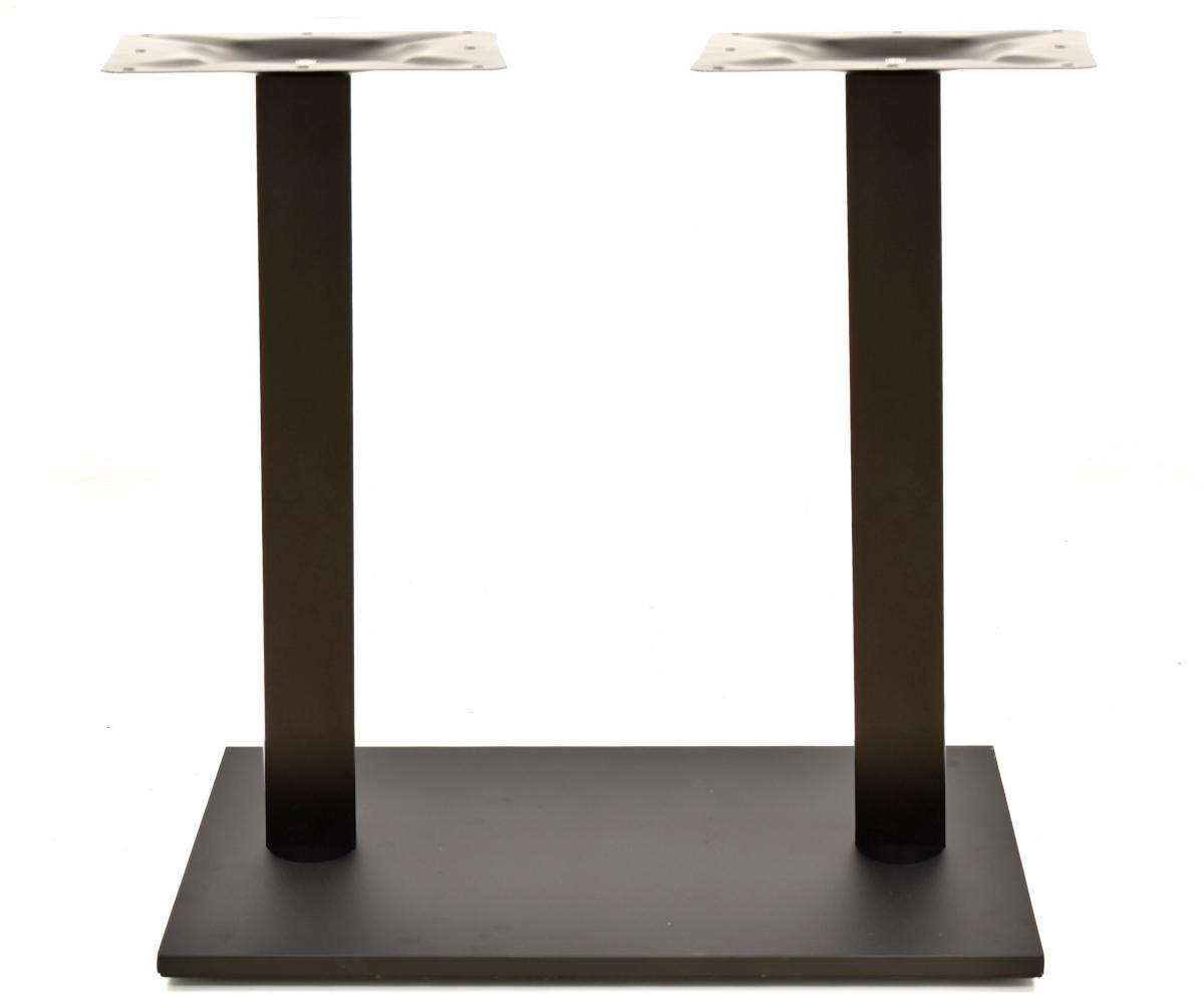 Base de mesa BEVERLY, rectangular, tubo cuadrado, negra, base de 70 x 40 cms, altura 72 cms