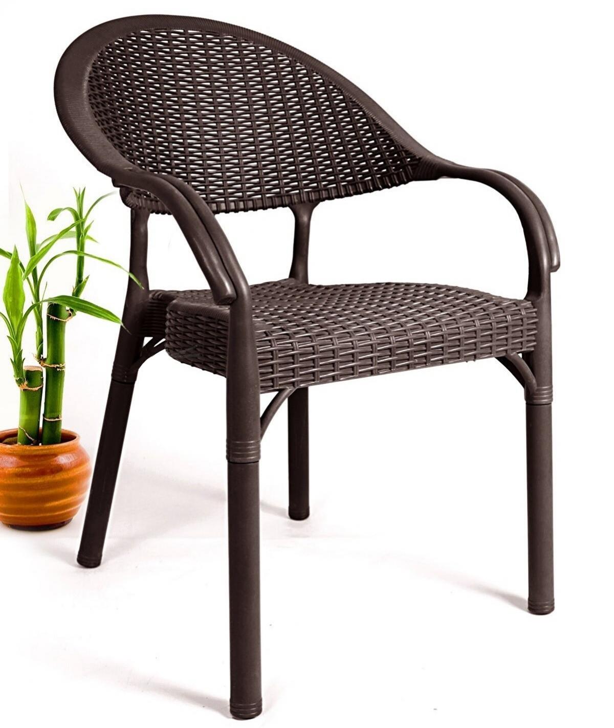 Sillón TORREMOLINOS, apilable, polipropileno marrón chocolate
