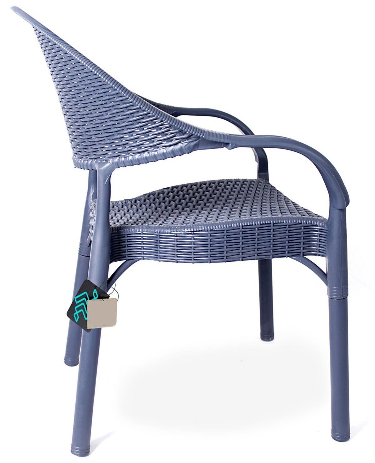 Sillón TORREMOLINOS, apilable, polipropileno gris oscuro