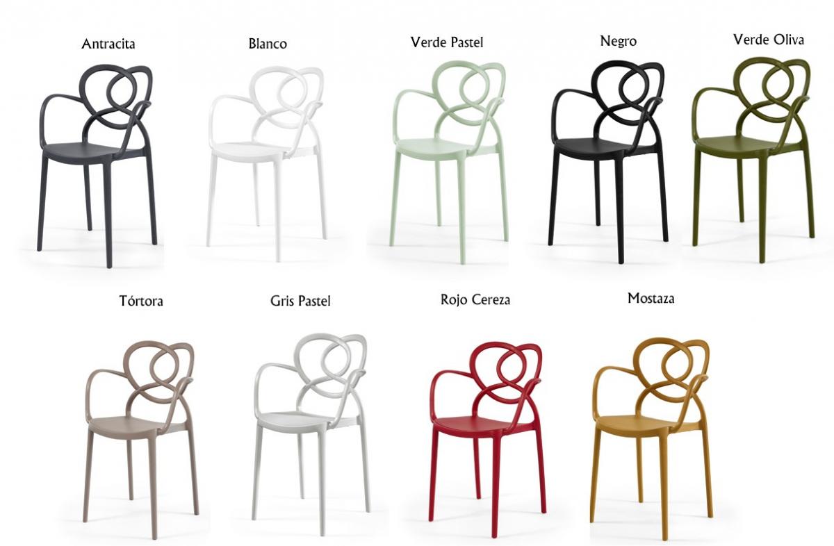 Sillón LOVE, apilable,  polipropileno blanco