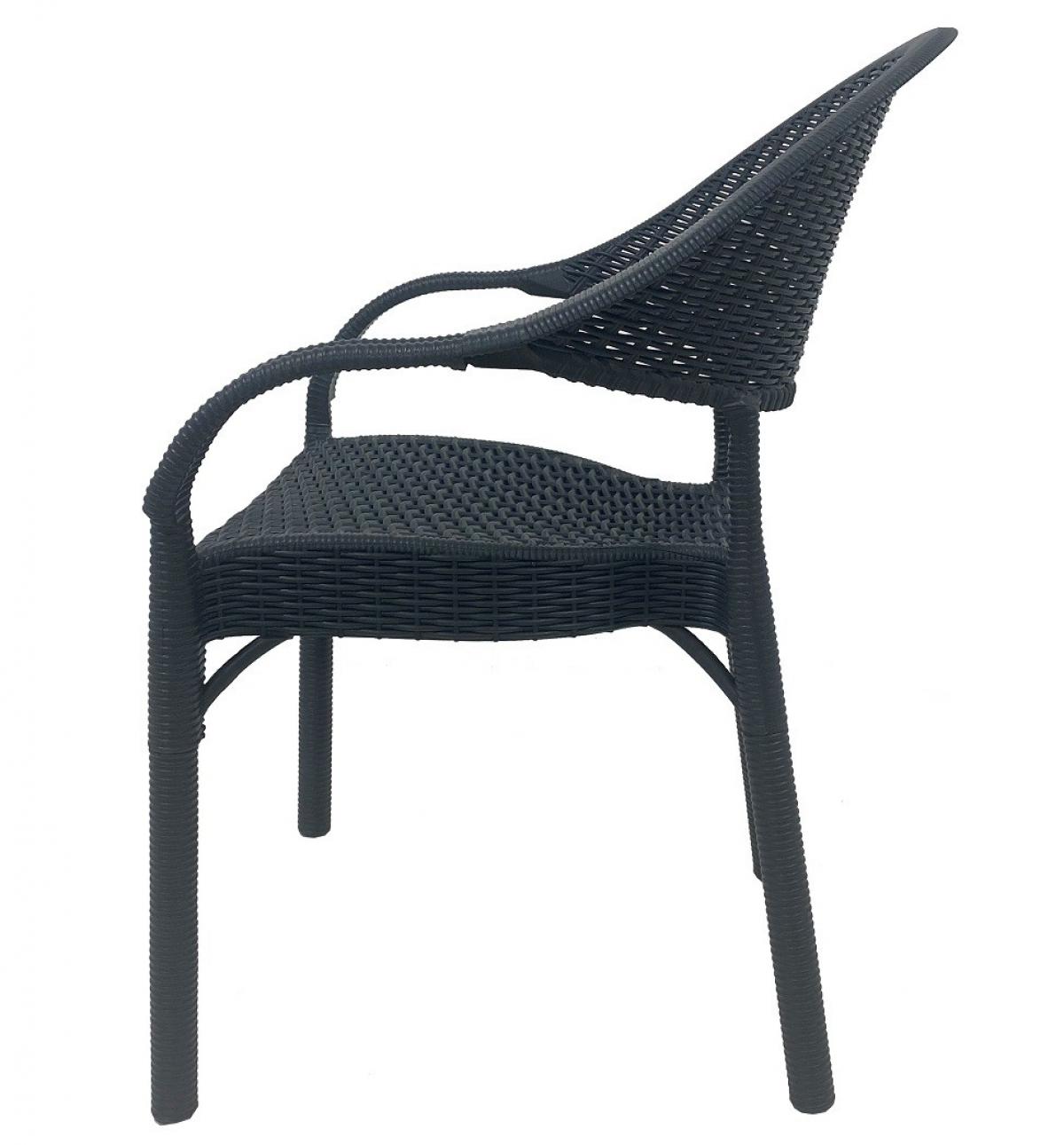Sillón RICK, apilable, polipropileno antracita
