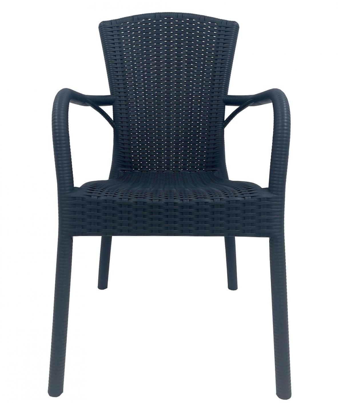 Sillón NESTOR, apilable, polipropileno antracita