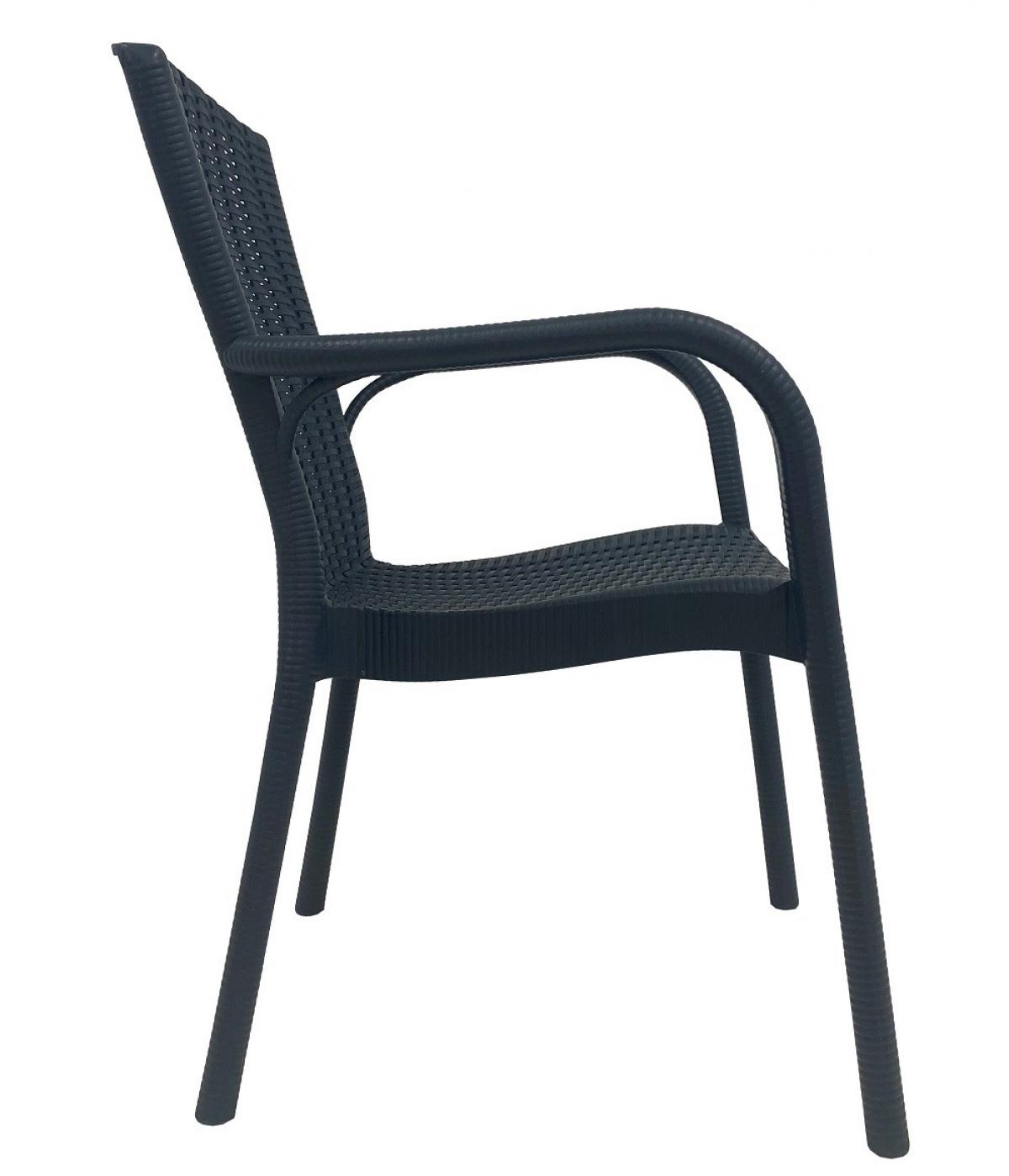 Sillón NESTOR, apilable, polipropileno antracita