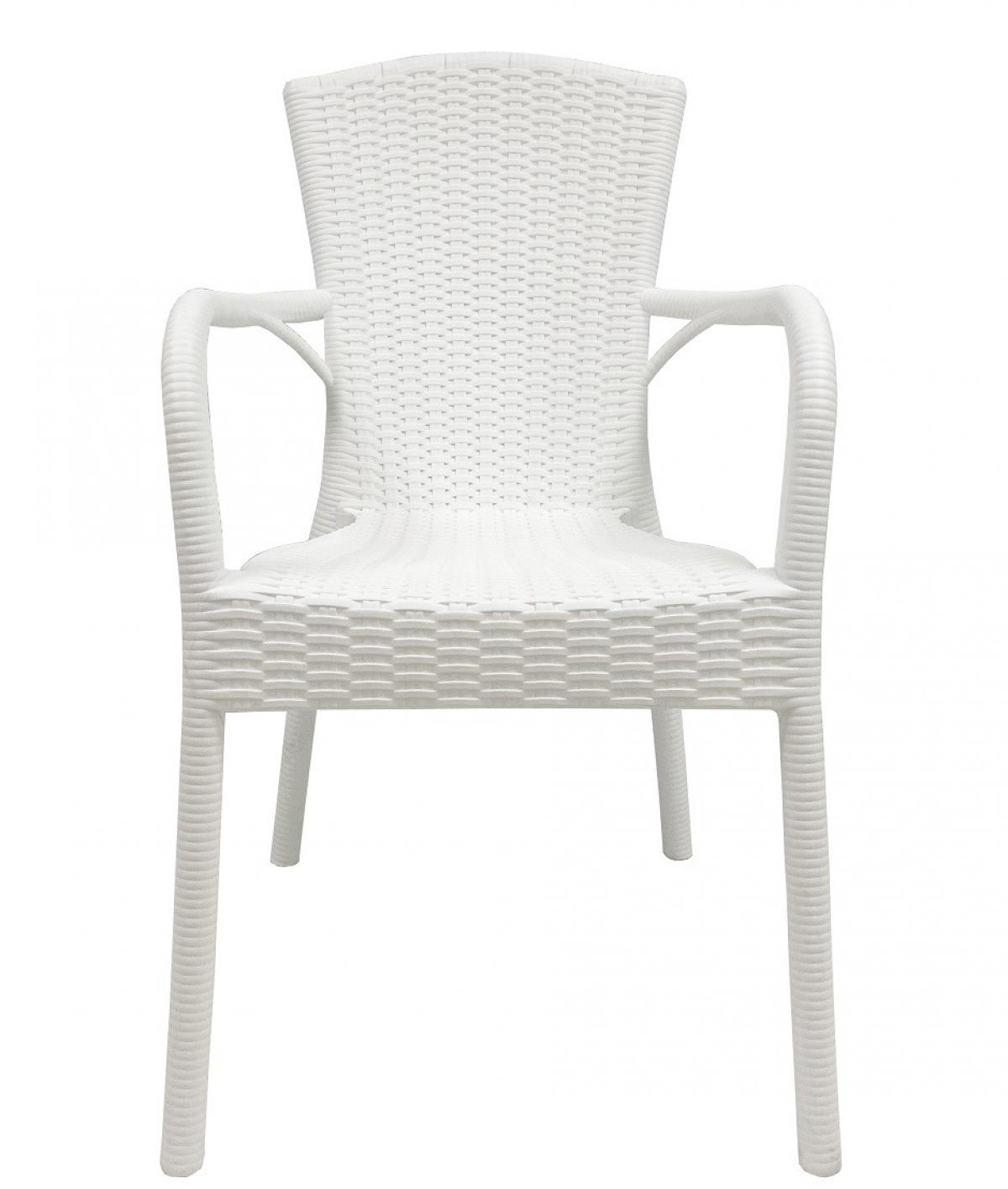 Sillón NESTOR, apilable, polipropileno blanco
