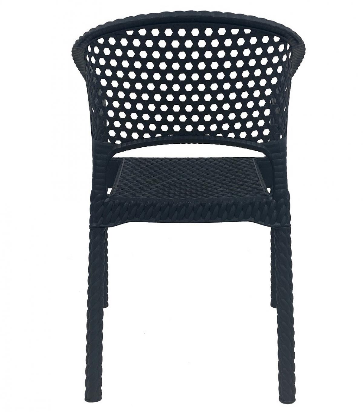 Sillón CALVIN, apilable, polipropileno antracita