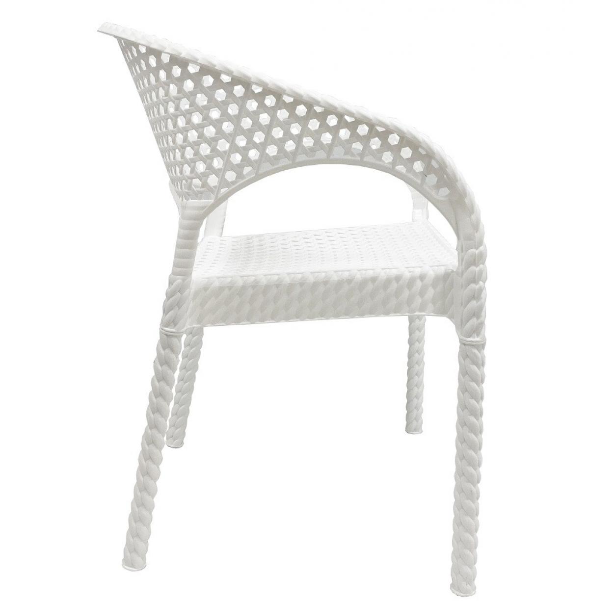 Sillón CALVIN, apilable, polipropileno blanco