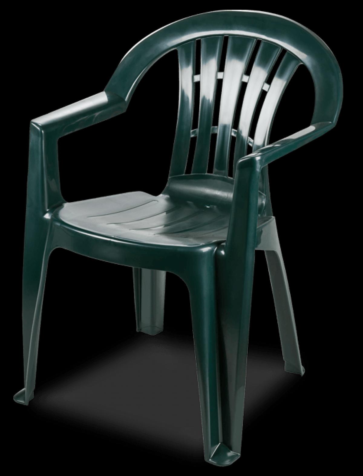 Sillón CANARIAS, monoblock, apilable, verde