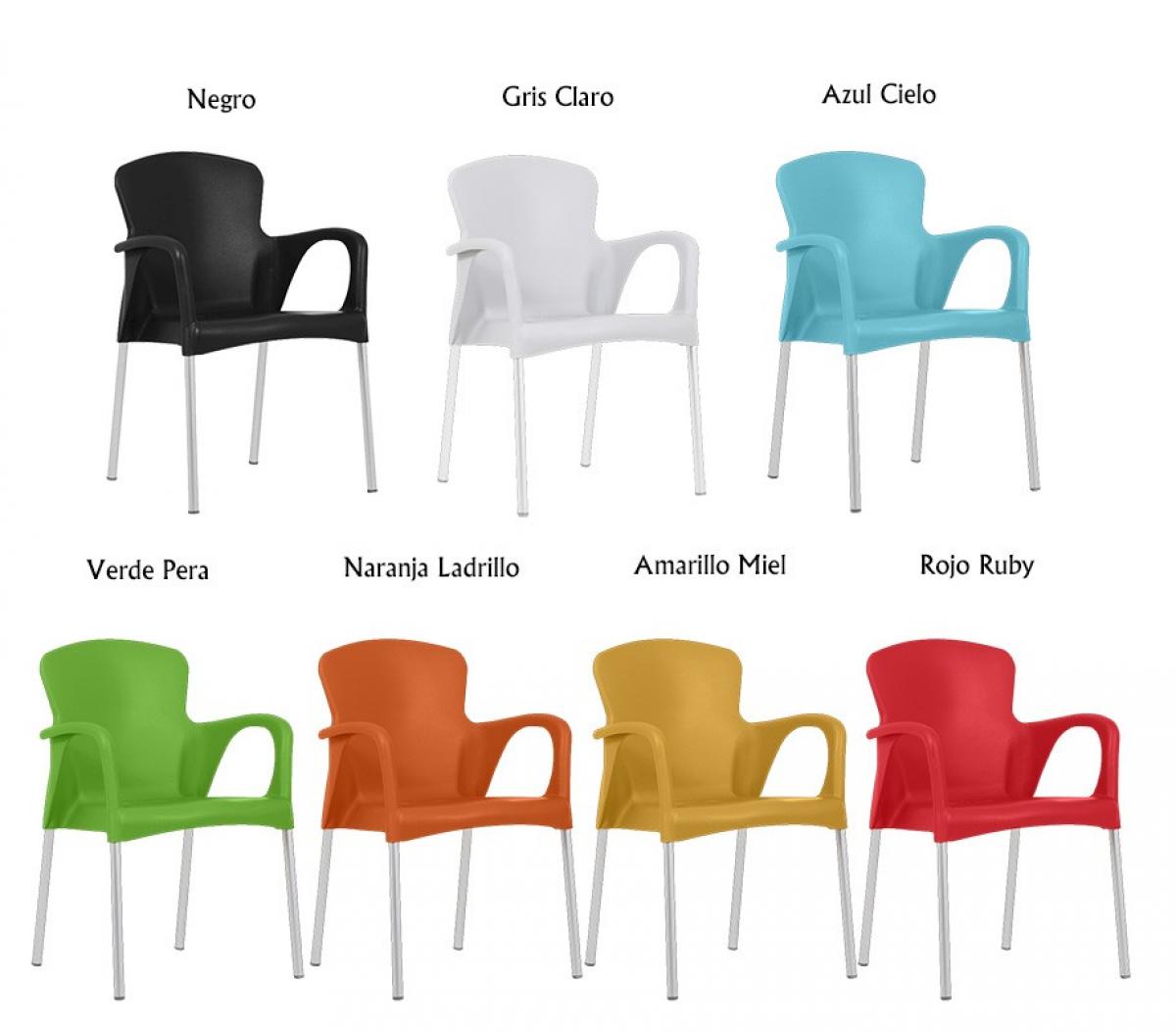 Sillón SENA, apilable, polipropileno negro