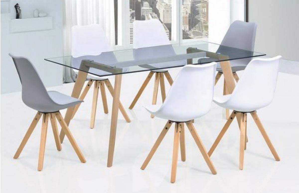 Mesa POMPEYA, metal, cristal templado, 160 x 90 cms