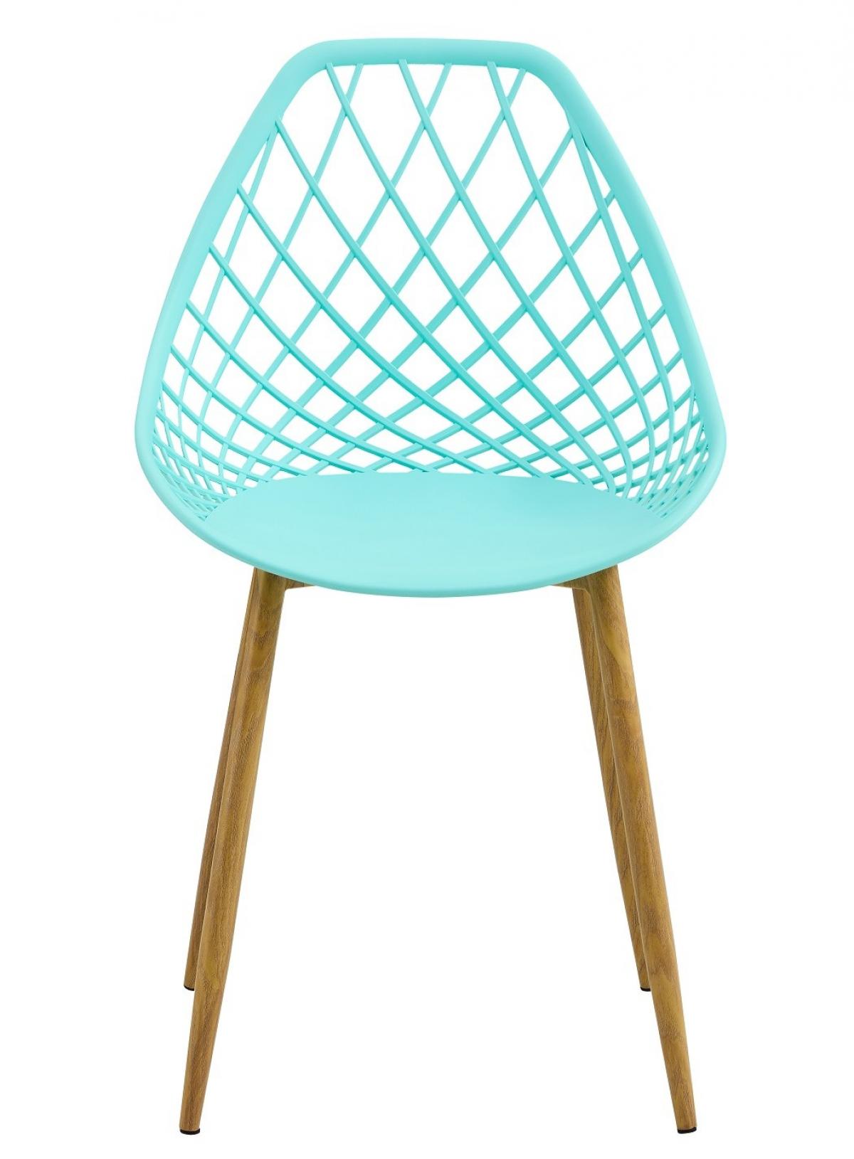 Silla STRAUSS, metal, polipropileno verde pastel