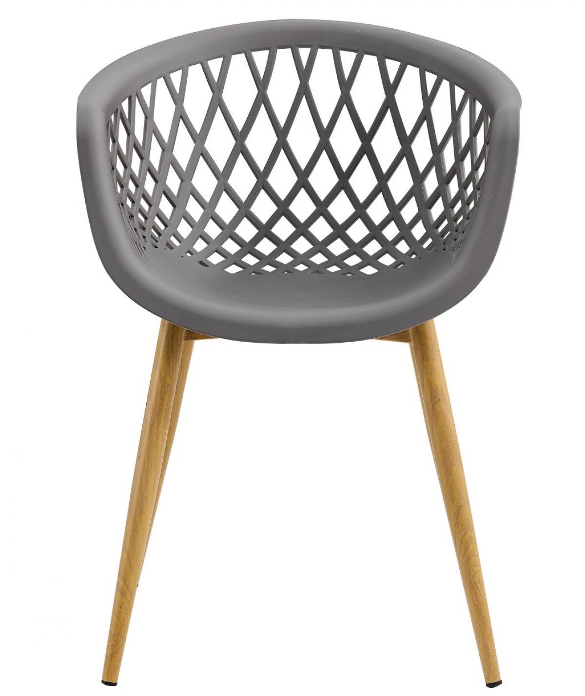 Sillón STRAUSS, metal, polipropileno gris oscuro