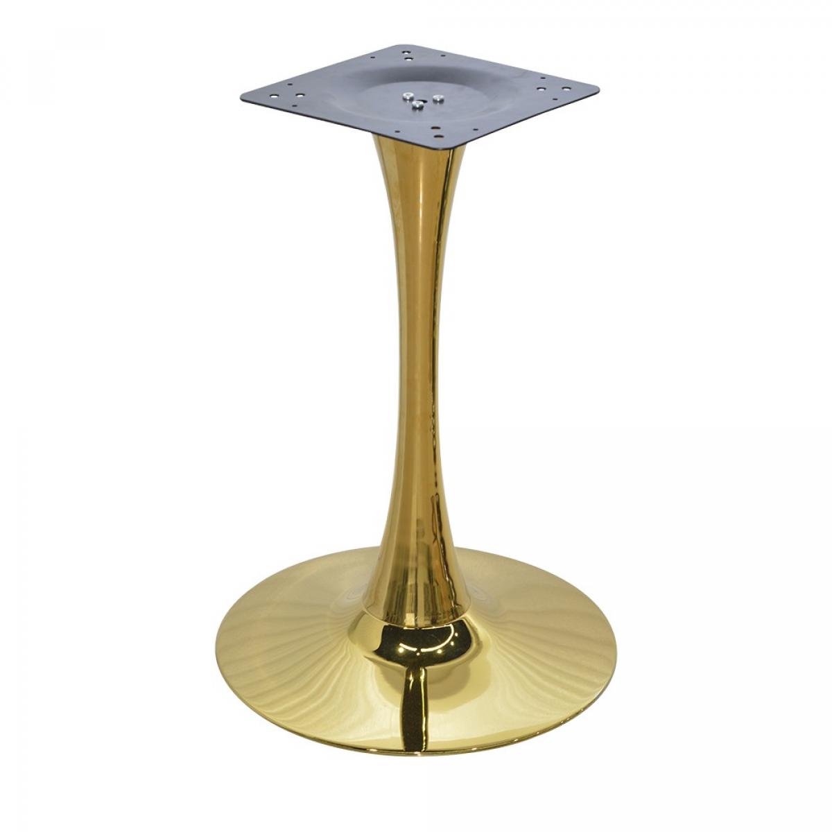Base de mesa TULIP (TO), acabado dorado, base de 50 cms de diámetro, altura 70 cms