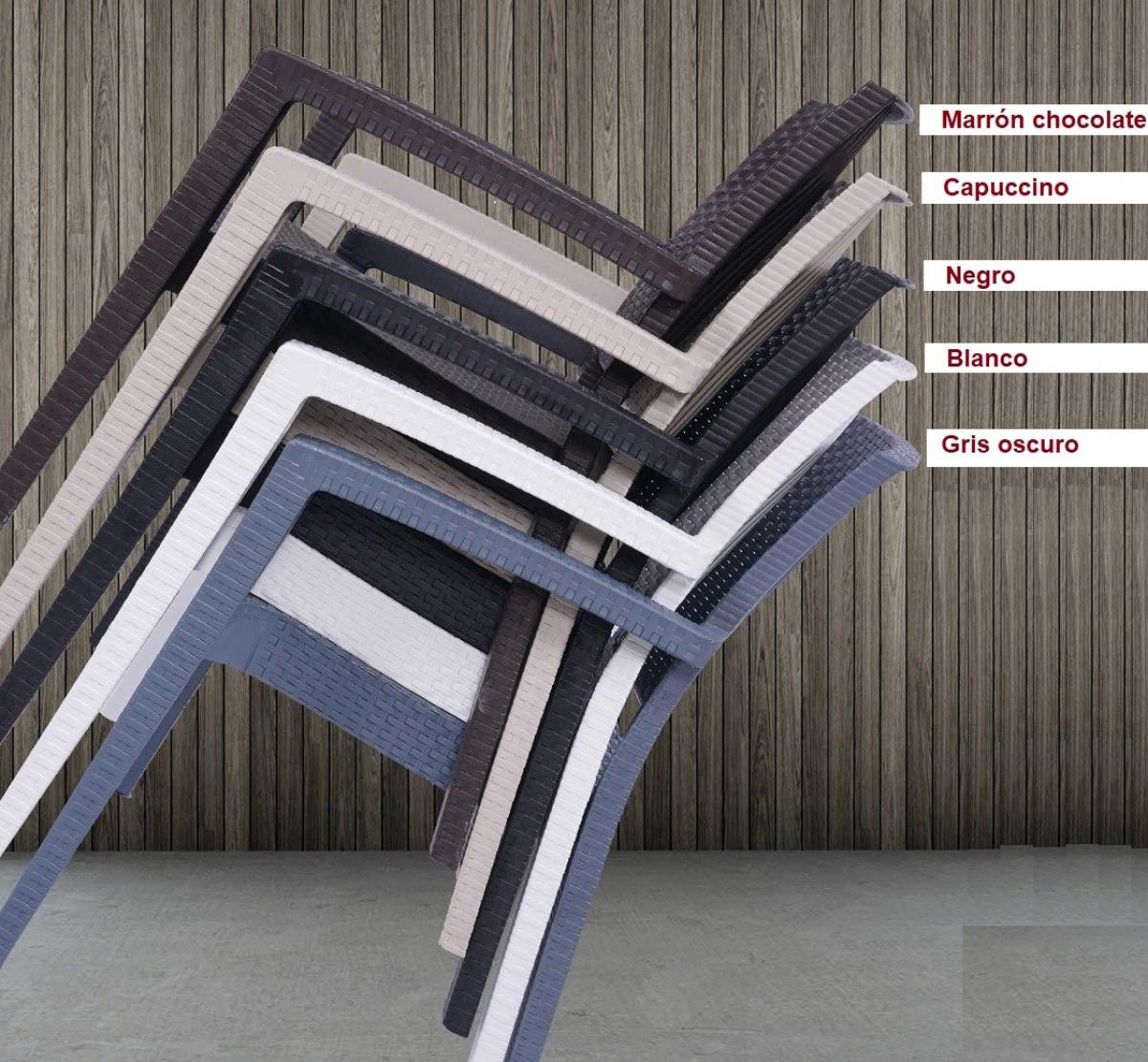 Silla LIDO, apilable, polipropileno gris oscuro
