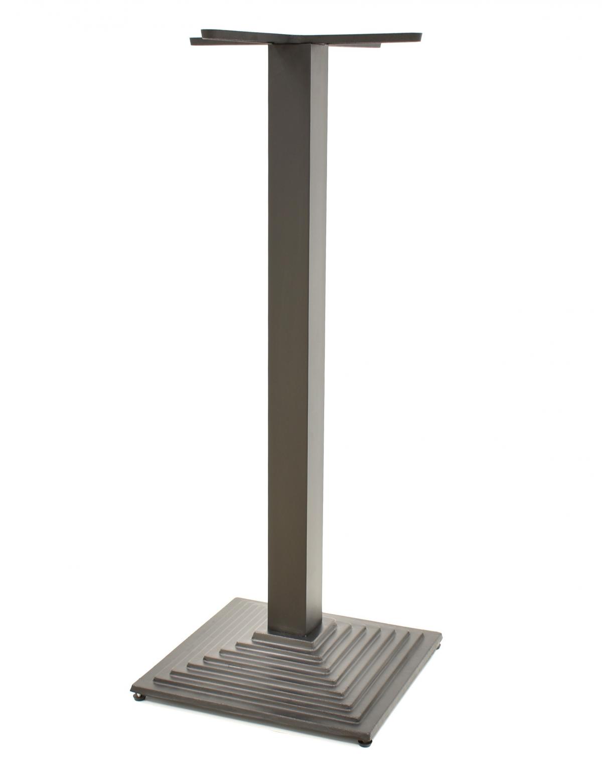 Base de mesa ELBA, alta, negra, base de 44 x 44 cms, altura 110 cms
