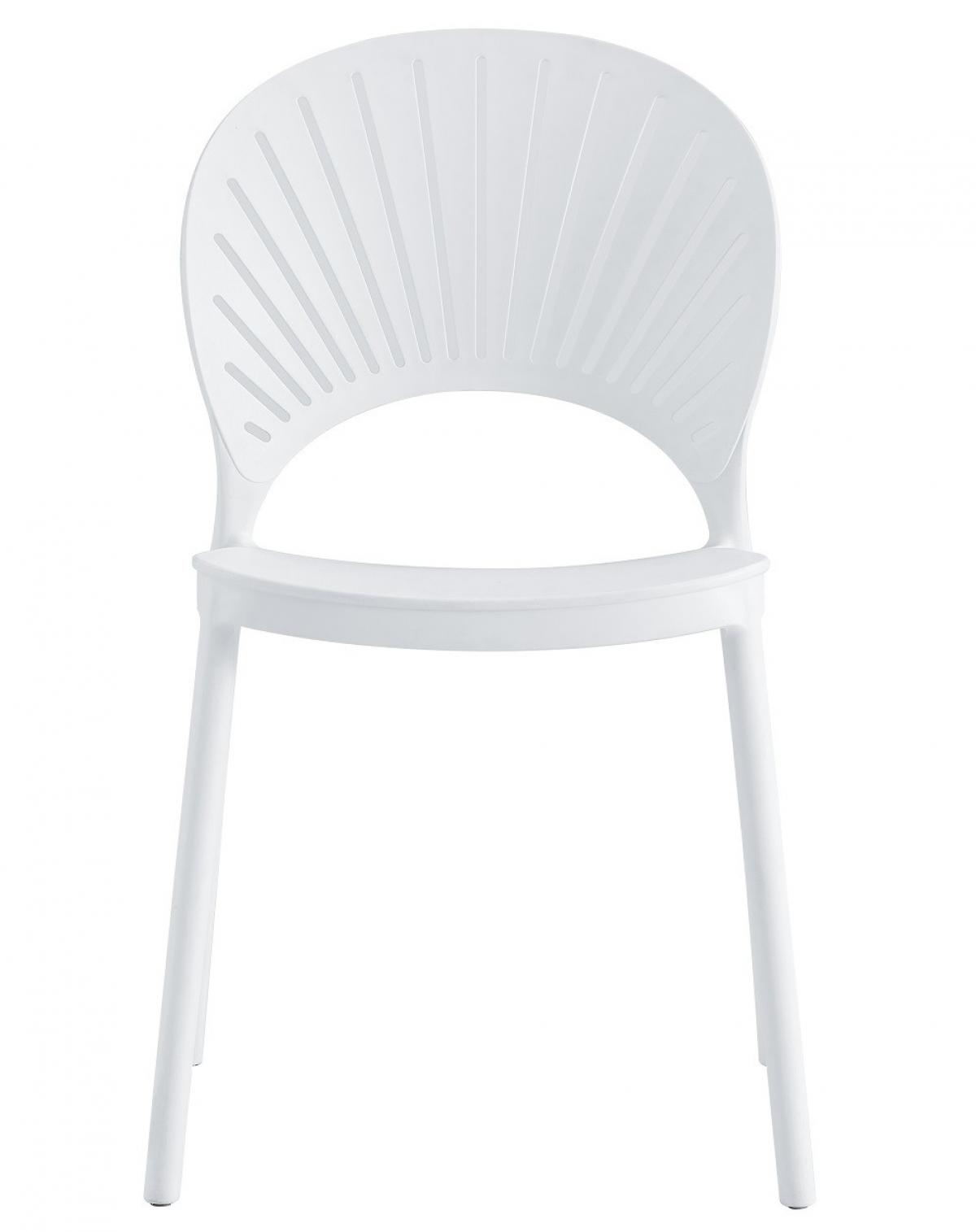 Silla ABANICO, apilable, polipropileno blanco