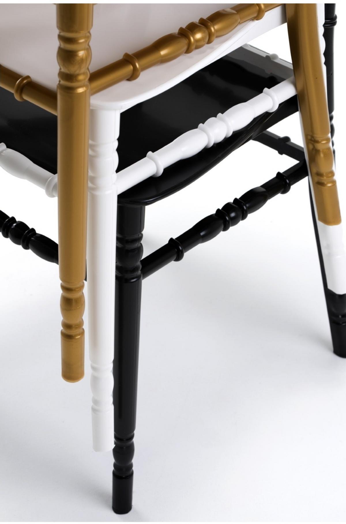 Silla WEDDING, apilable, polipropileno dorado
