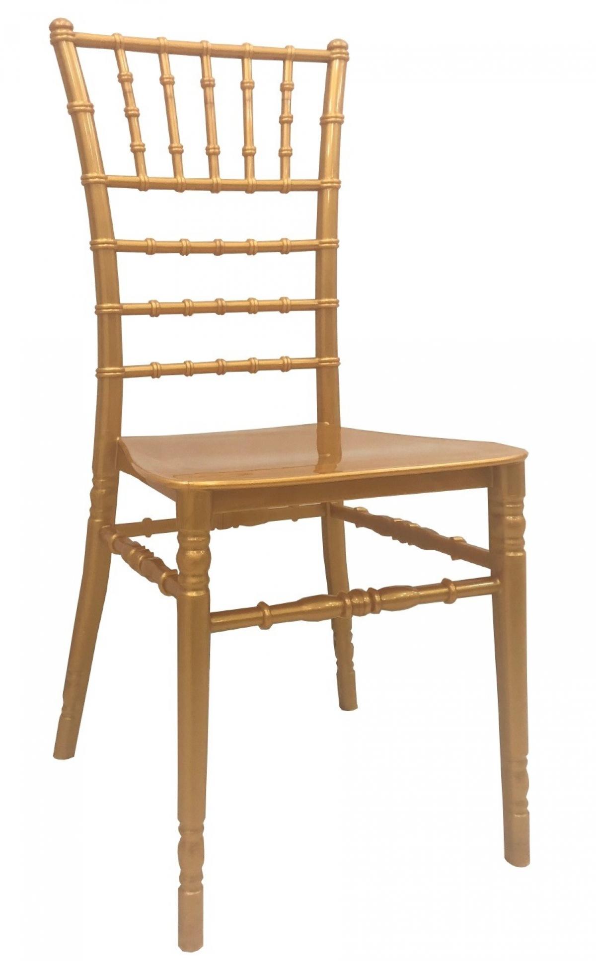 Silla CHIAVARI NEW, apilable, polipropileno dorado