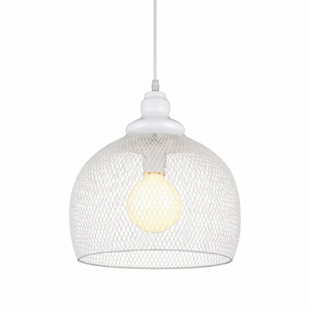 Lámpara GRETA, colgante, metal, pantalla blanca