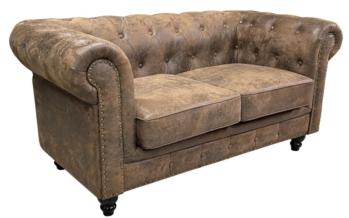 Sofá CHESTER PREMIUM, 2 plazas, similpiel vintage